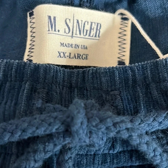 M. Singer Corduroy Pull On Drawstring Pants in Navy - NWOT - Size XXL - Picture 4 of 6